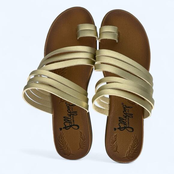 Jellypop Shoes Comfort Fit Cayman Gold Smooth Women's Sandals Size 7.5M - Picture 4 of 7